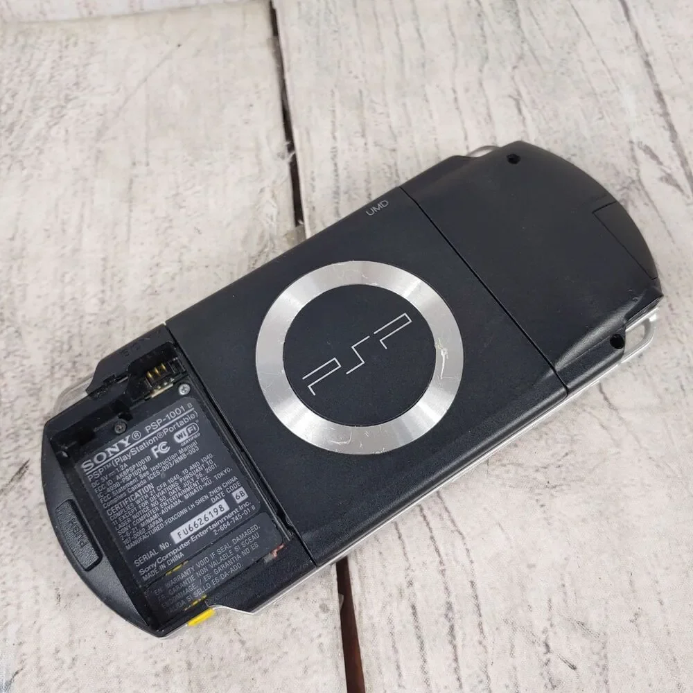 WORKS but NO BATTERY - Sony PSP 1001 1000 Series USA Console Black + Memory Card